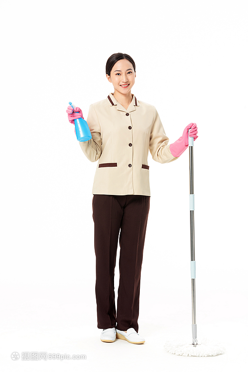 家政服務(wù)女性清潔玻璃形象