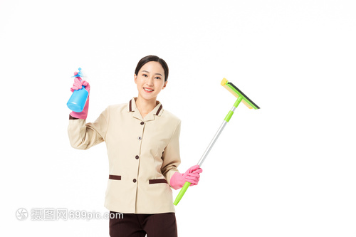家政服務(wù)女性清潔玻璃形象