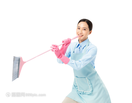 家政服務女性掃地